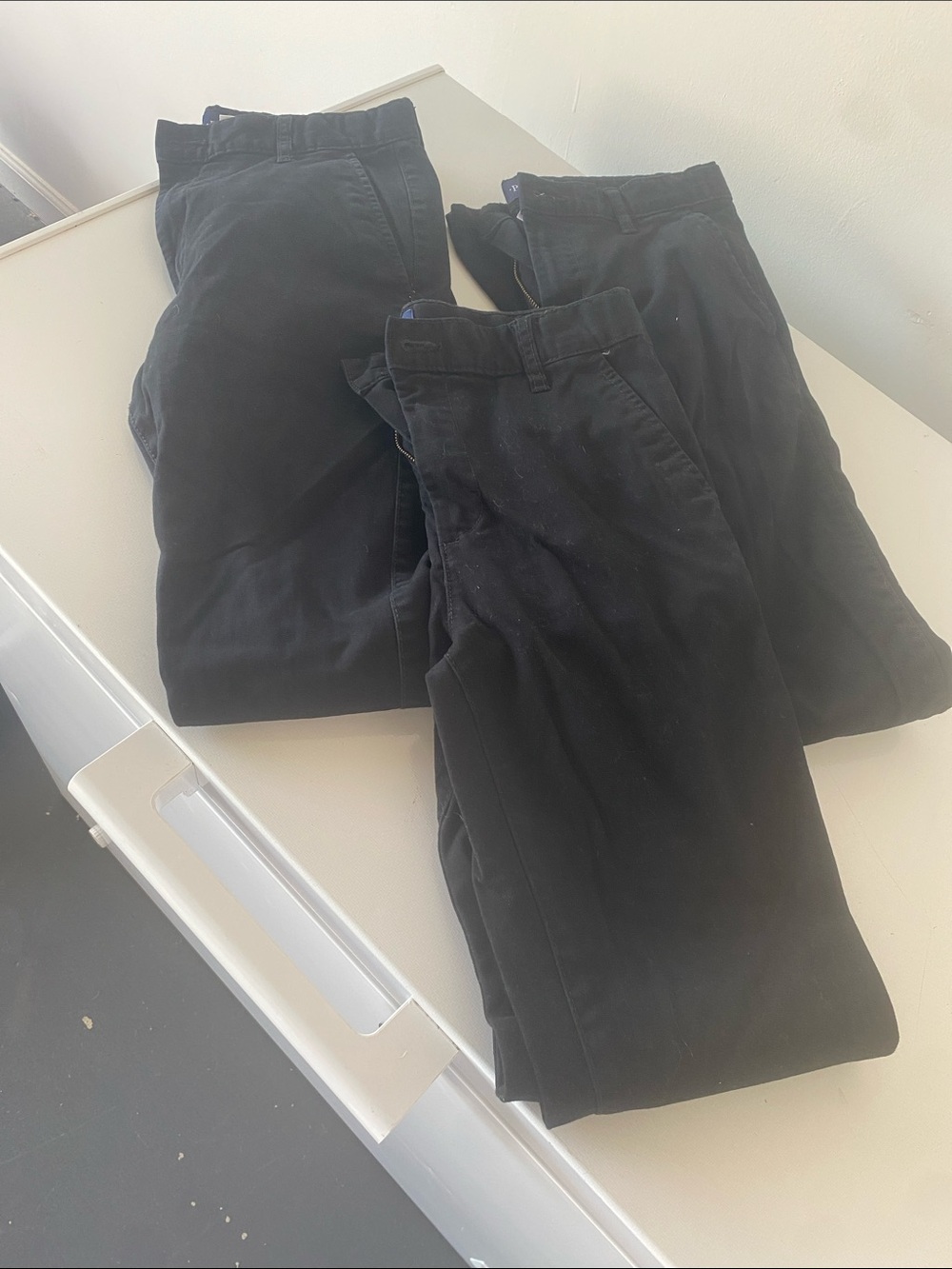 3 pairs of Children’s Place Black Chino Pants. Size 16 slim. Great condition.
